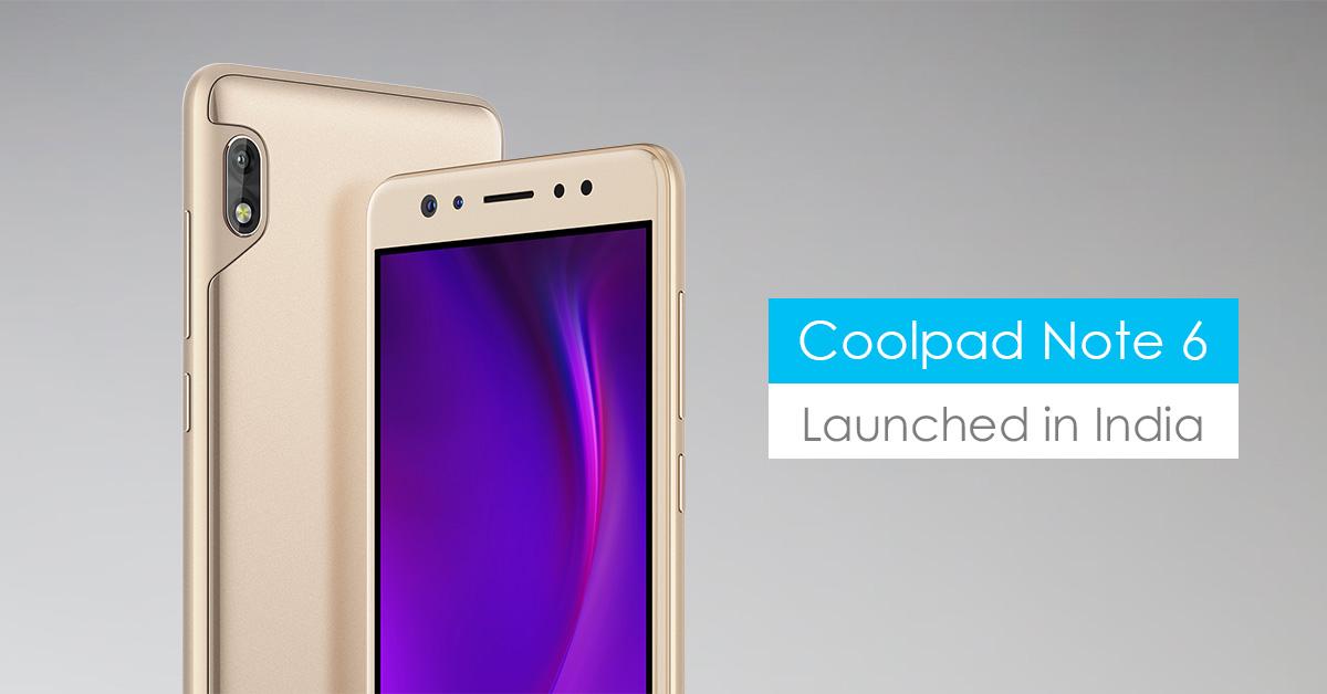 Coolpad Note 6 launched with dual selfie cameras