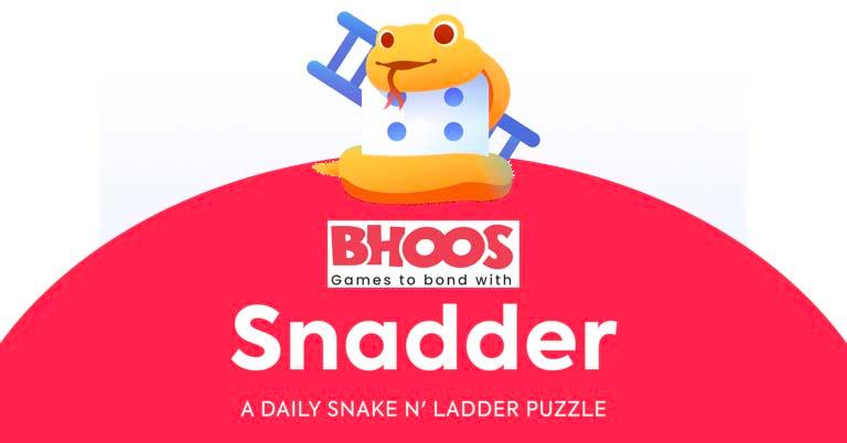 Bhoos Games launches Snadder — Daily Puzzle based on Snake & Ladders