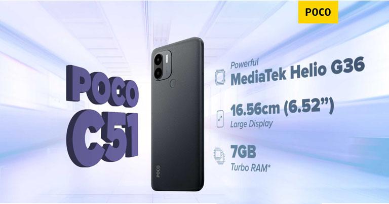 Poco C51 goes official with Helio G36, 5000mAh battery