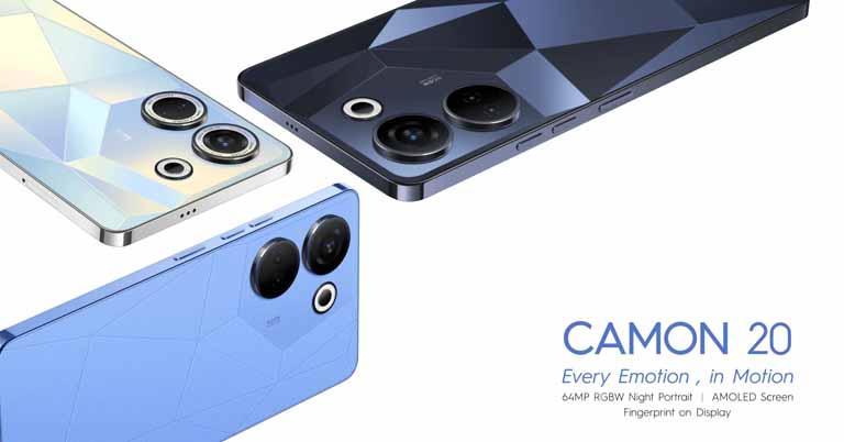 Tecno Camon 20 launched in Nepal with AMOLED screen, 64MP camera