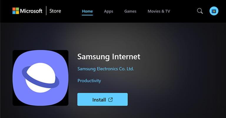 Samsung Internet is now available on Windows