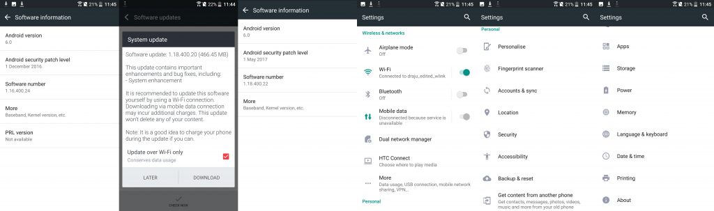 HTC Desire 10 pro - Software