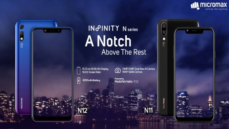 micromax infinity n11 n12 launched\n