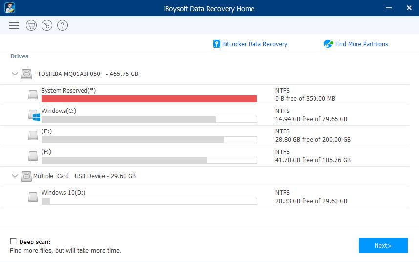 iBoysoft Data Recovery UI