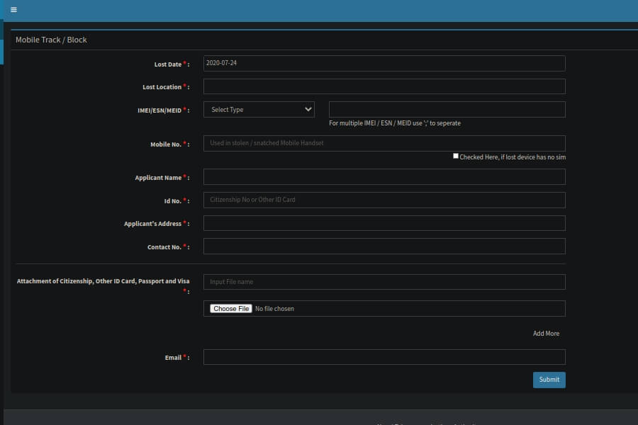 NTA - Mobile Track or Block Application