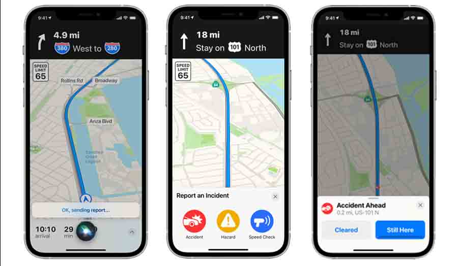 Reporting Accident on Apple Maps