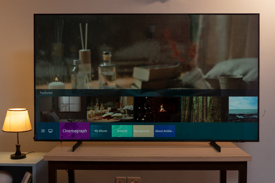 SamsungAU8000 4K TV Ambient Mode