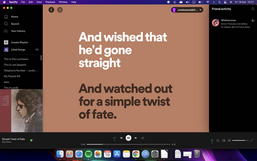 Spotify Lyrics - MacOS