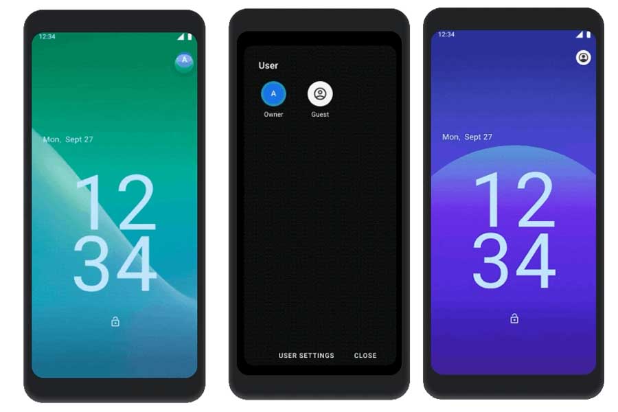 Android12Go Guest Mode Switch