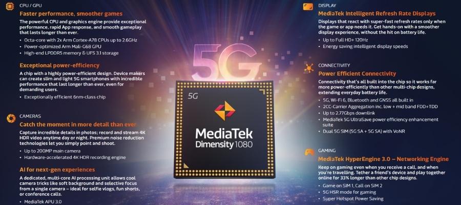 MediaTek Dimensity 1080 - Specs