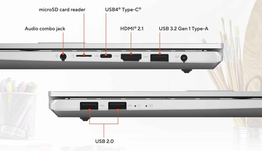 Asus Vivobook Pro 14 OLED Ports and Connectivity