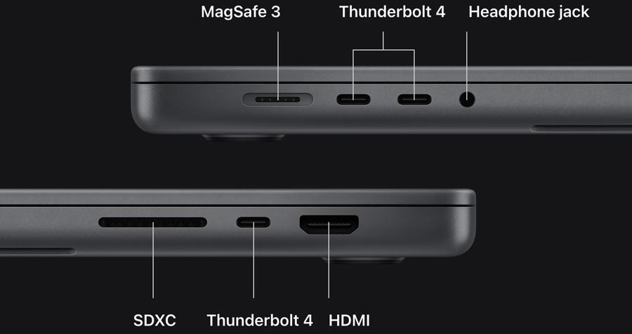 Apple MacBook Pro 16 2023 Ports