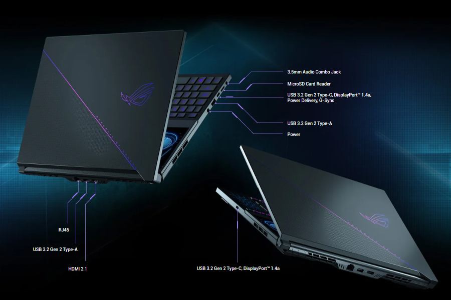 Asus ROG Zephyrus Duo 16 2023 Ports