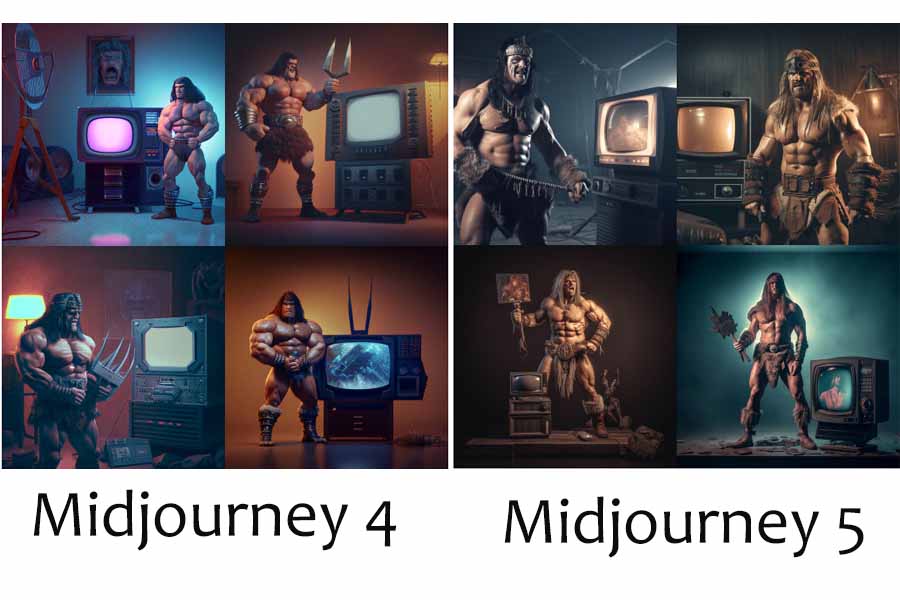 Midjourney 4 vs 5