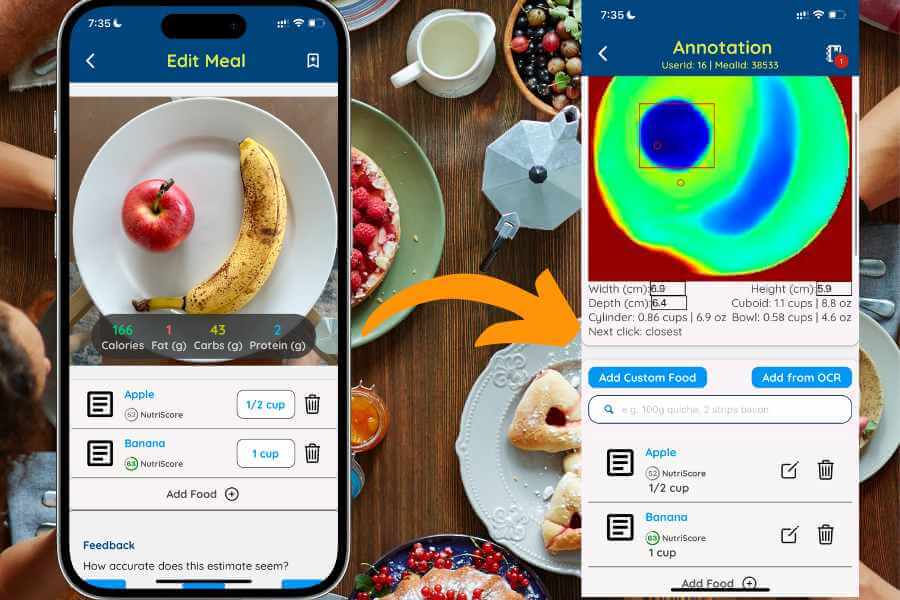 Calculating Food Calorie using SnapCalorie