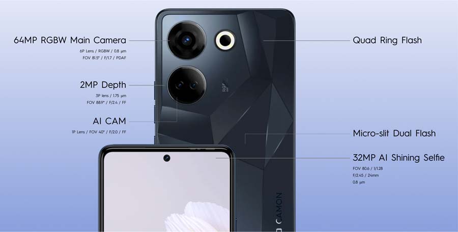 Tecno Camon 20 Camera Setup