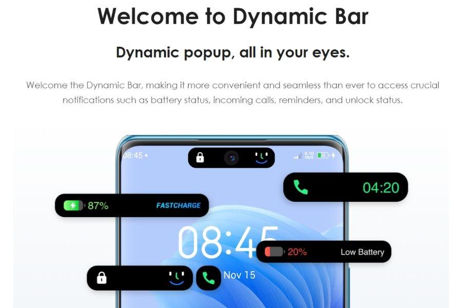 Itel S23+ Dynamic Bar