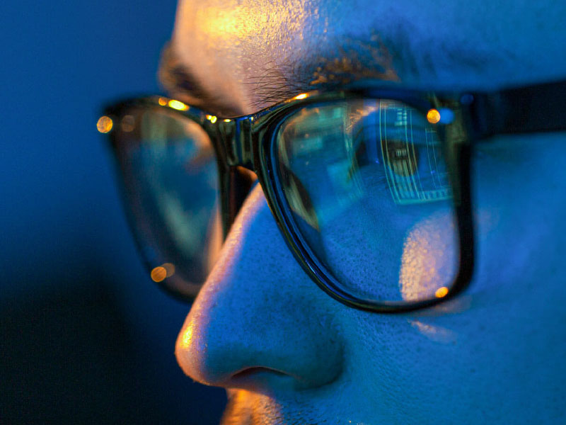 Blue light filter glasses